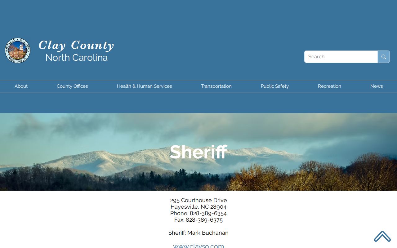 Clay County Sheriff's Office official page source capture
