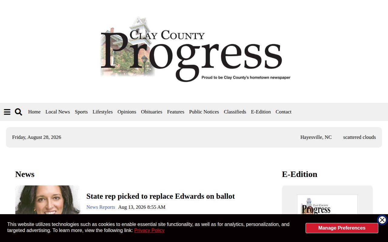 Clay County Progress News category source capture